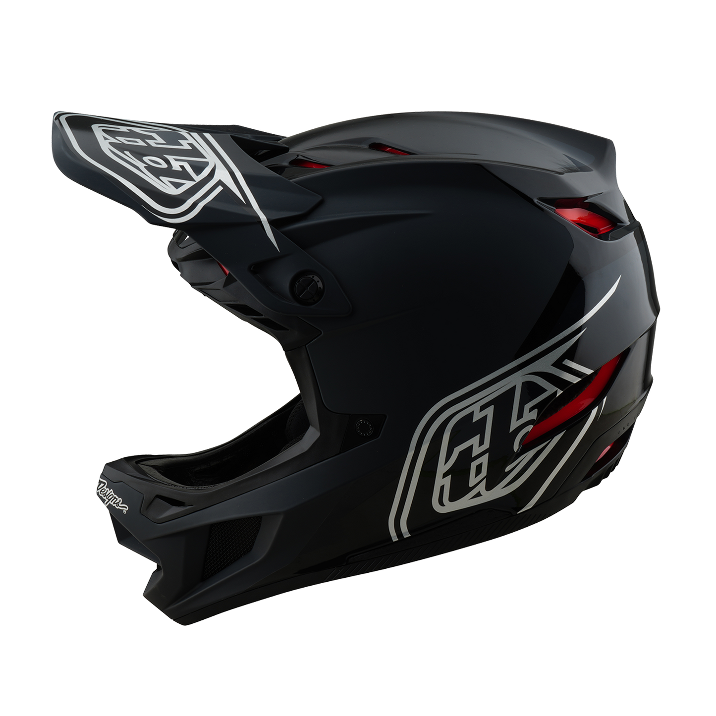 Troy Lee Design D4 POLYACRYLITE SHADOW MTB-hjelm Sort 2025
