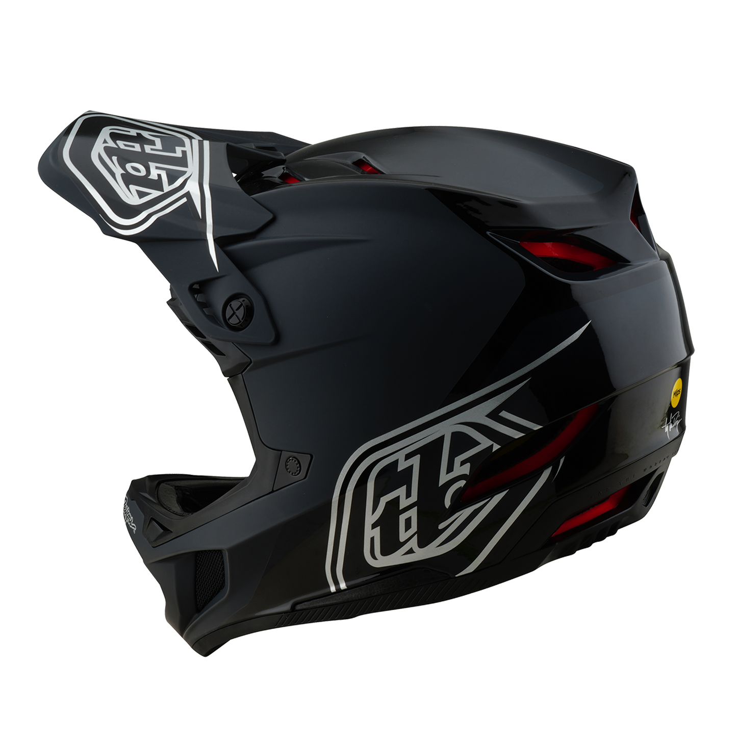 Troy Lee Design D4 POLYACRYLITE SHADOW MTB-hjelm Sort 2025