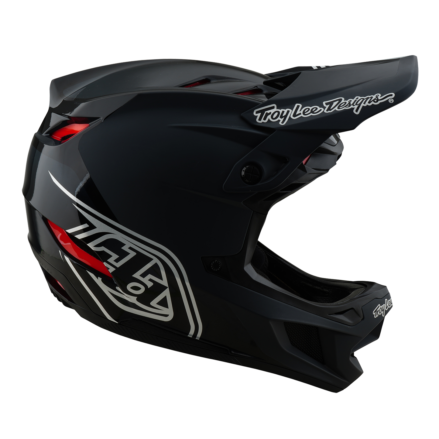 Troy Lee Design D4 POLYACRYLITE SHADOW MTB-hjelm Sort 2025