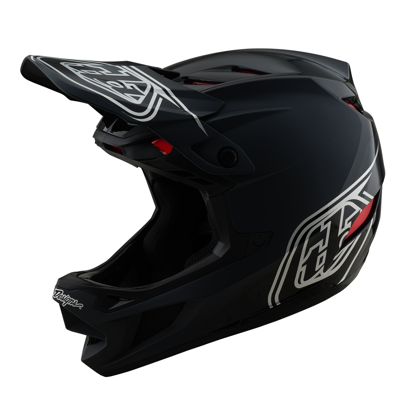 Troy Lee Design D4 POLYACRYLITE SHADOW MTB-hjelm Sort 2025
