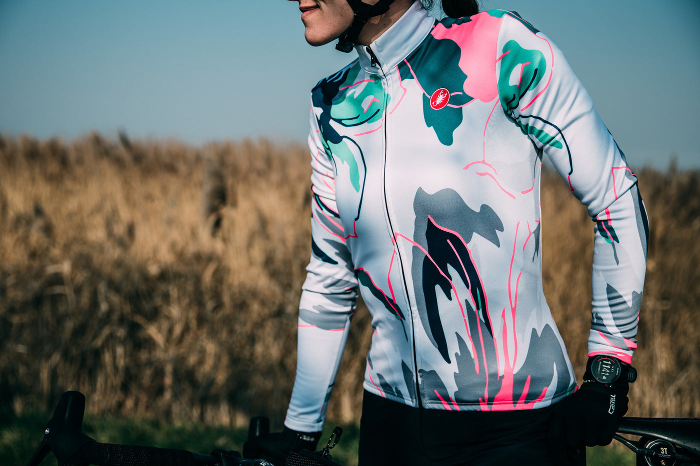 CASTELLI UNLIMITED THERMAL Langærmet dametrøje Grå/Blå