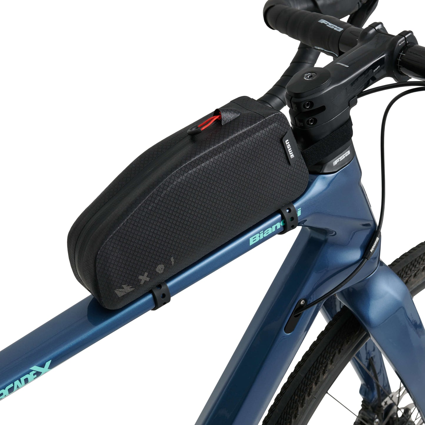 USWE TOP TUBE ZIPPERED 1,2 L sort ramme-taske