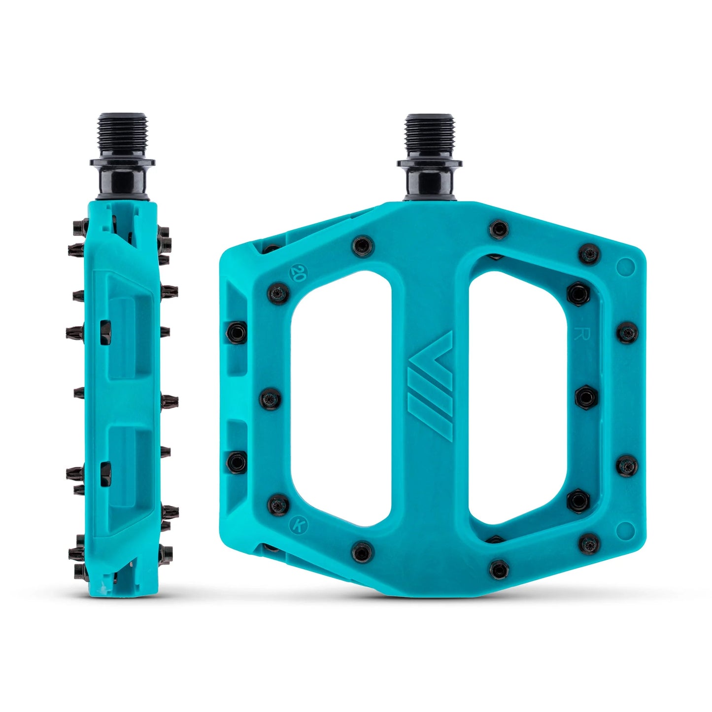 DMR V11 flade pedaler turkis