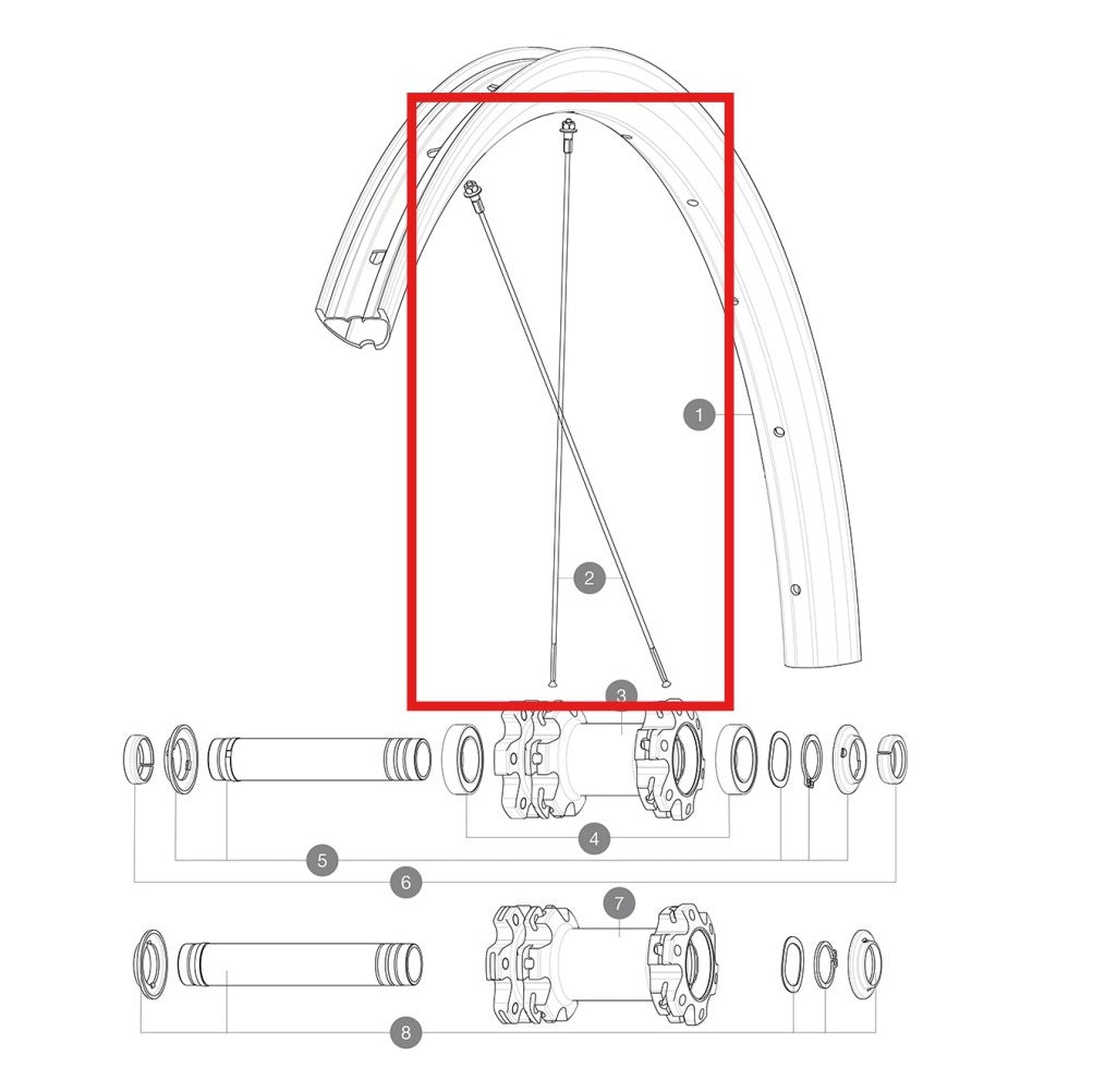 SÆT MED 12 MAVIC CROSSMAX ELITE CARBON 27,5'' RUNDE 271 MM EGER FOR OG BAG + SORT STÅLNIPPEL