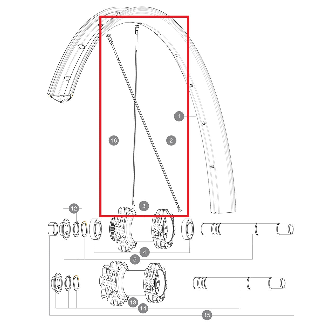 KIT 14 BAG UDEN DRIVSIDE EDEEMAX 29'' FLAD EGER 305 + NIPPEL