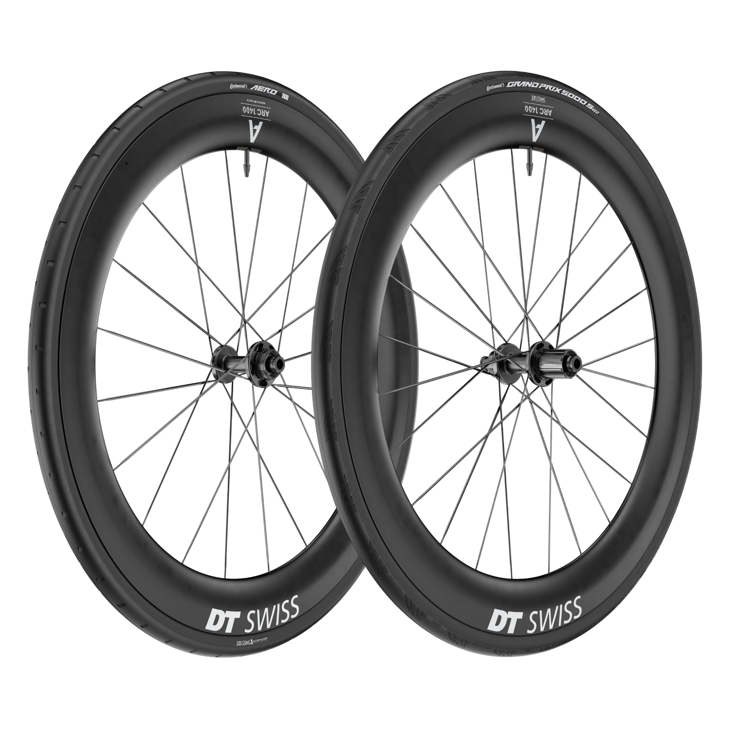 Pair of DT SWISS ARC 1100 DICUT WTS 65 Tubeless Ready Wheels (Center Lock)