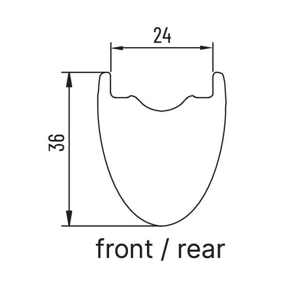 Par MICHE GRAFF CARBONE DISC Tubeless Ready-hjul (Center Lock)