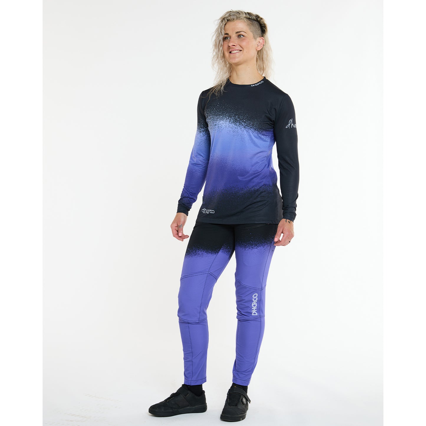 DHARCO RACE ULTRA VIOLET langærmet trøje til kvinder Sort/lilla
