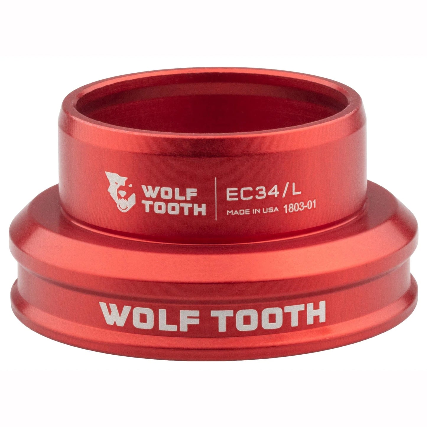 Lav skål til eksternt styrsæt WOLF TOOTH PREMIUM 1"1/8 EC34 Rød
