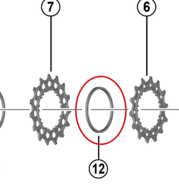 12V SHIMANO kassetteafstand til Dura Ace 9200 1,9 mm