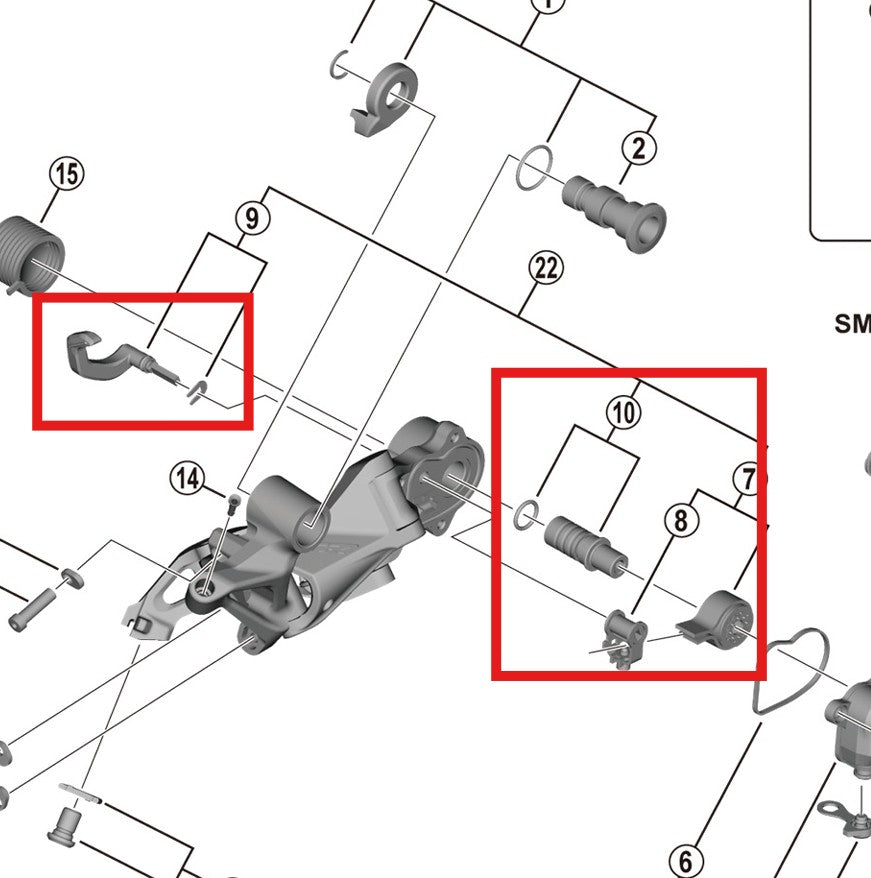 SHIMANO RD-M9120-SGS Stabilisatorsæt til buret