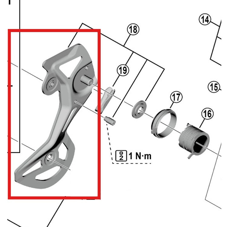 SHIMANO GS RD-M8100RX822 External Rear Derailleur Cage