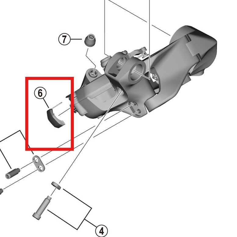 SHIMANO RD-R9250 Dæksel til opladning af bagskifter