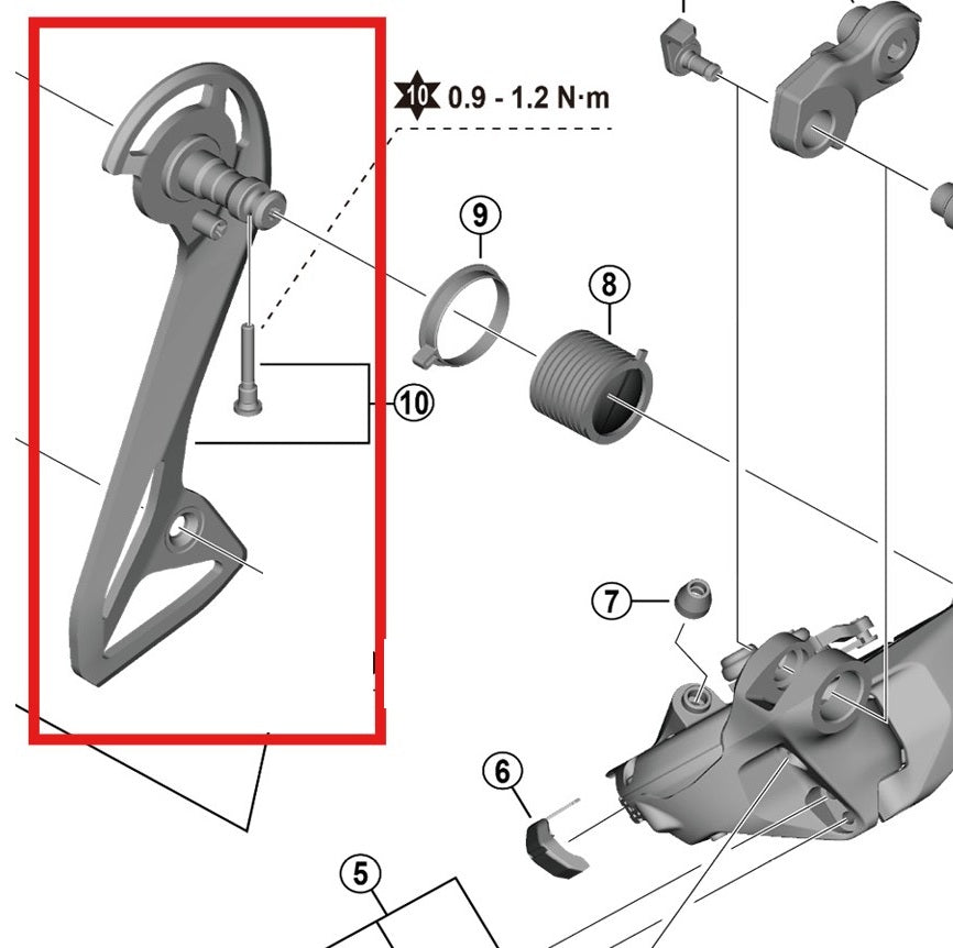 SHIMANO RD-R8150 Udvendig bagskifterbøjle og monteringsskruer