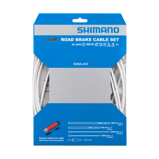 SHIMANO DURA-ACE 9000 Hvidt bremsekabel- og slangesæt