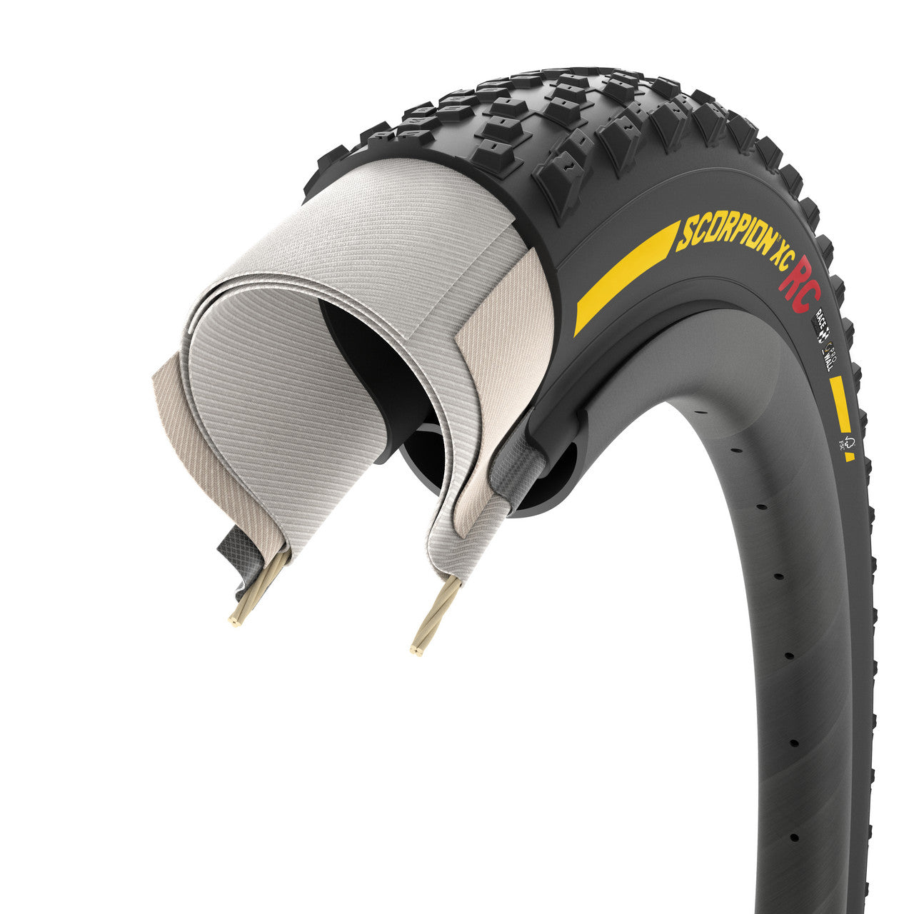 PIRELLI SCORPION RACE XC ProWall 29x2.40 Tubeless Ready Soft Yellow Team Edition-dæk