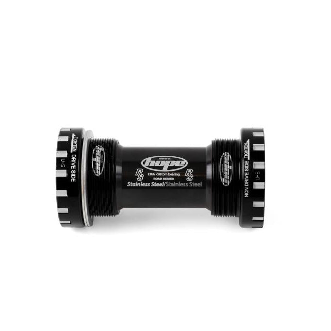 HOPE 68/73 mm kranksæt 24 mm aksel Road Rustfrit stål Sort