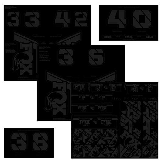 FOX Fork and Shock Stickers Kit Black