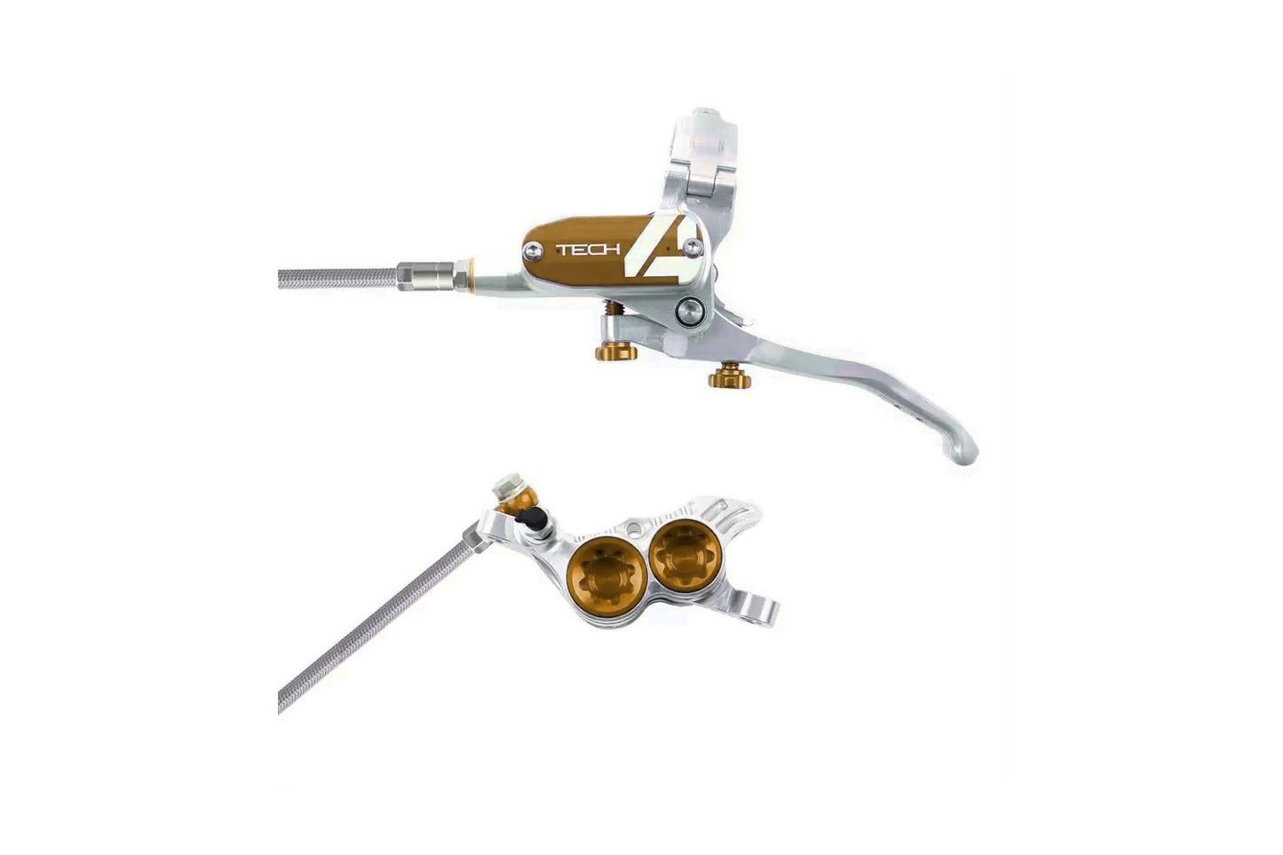 HOPE TECH 4 V4 Front Brake Aviation Bremseslange Sølv/Bronze
