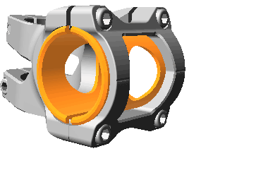 Stem REVERSE COMPONENTS BLACK ONE D-2 Black/Matte Black