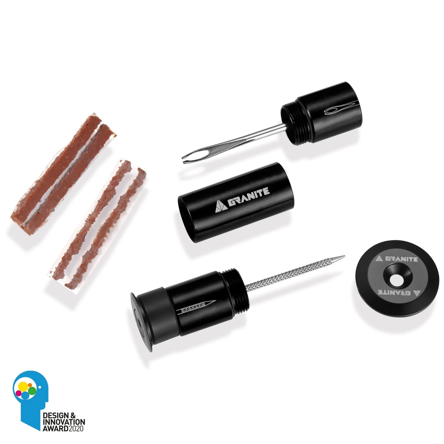 Granite Design CNC Tubeless Handlebar Repair Kit + 4 sorte væger