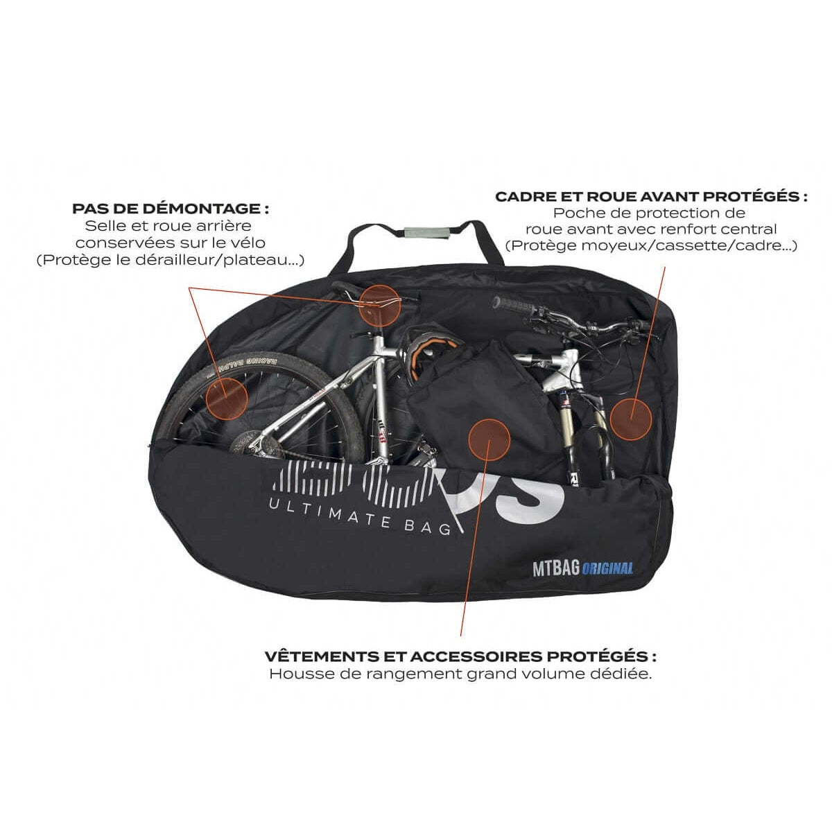 BUDS MTBAG ORIGINAL Bicycle Cover Black
