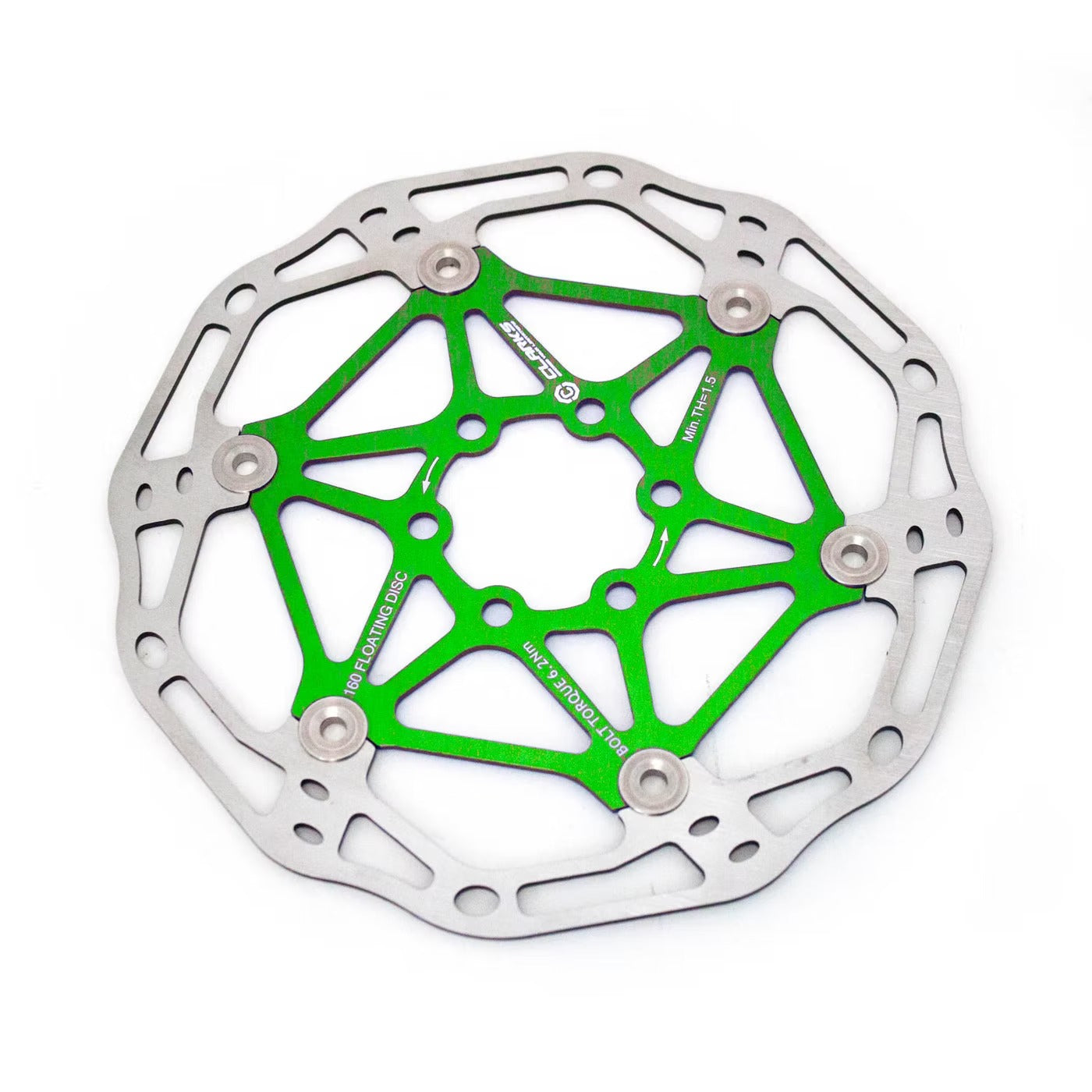 CLARKS 6 Hole Floating Disc Grøn