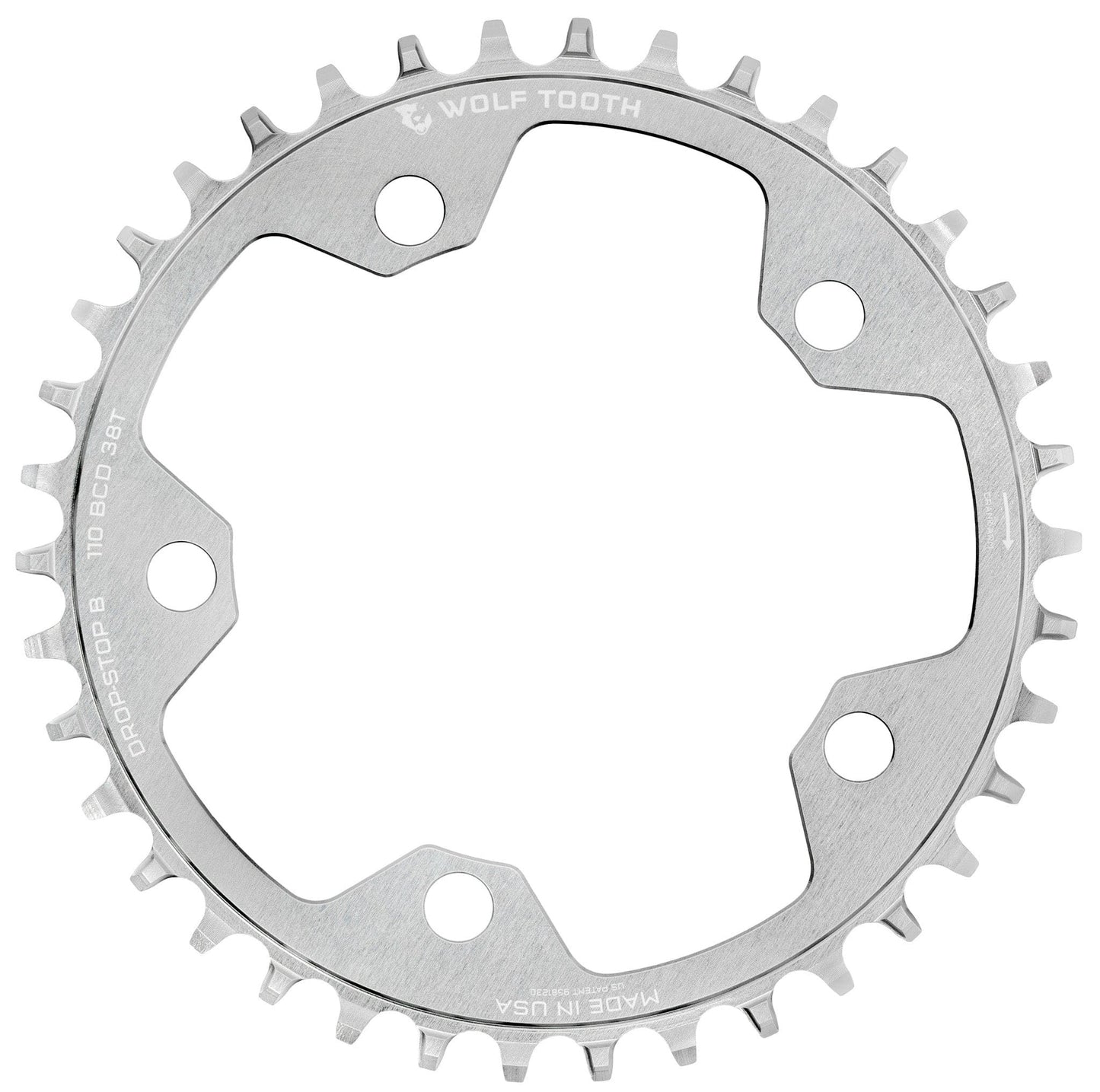 WOLF TOOTH DROP-STOP B GRAVEL/CX 110 mm rå sølv monodæk