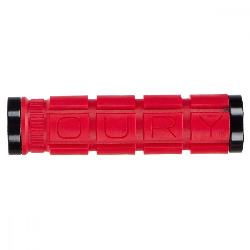 OURY Double Lock-on greb 127 mm rød