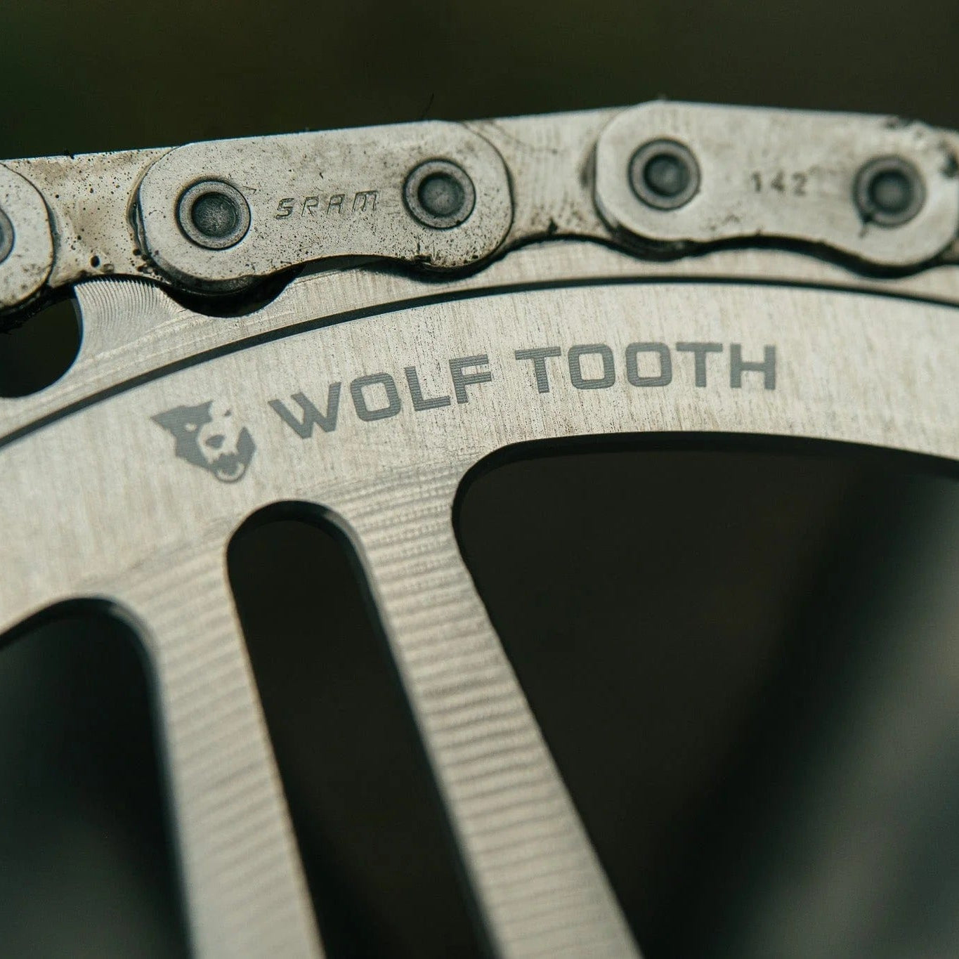 WOLF TOOTH GRAVEL Direct Mount SRAM 8 Hole Raw Silver Mono-kædehjul