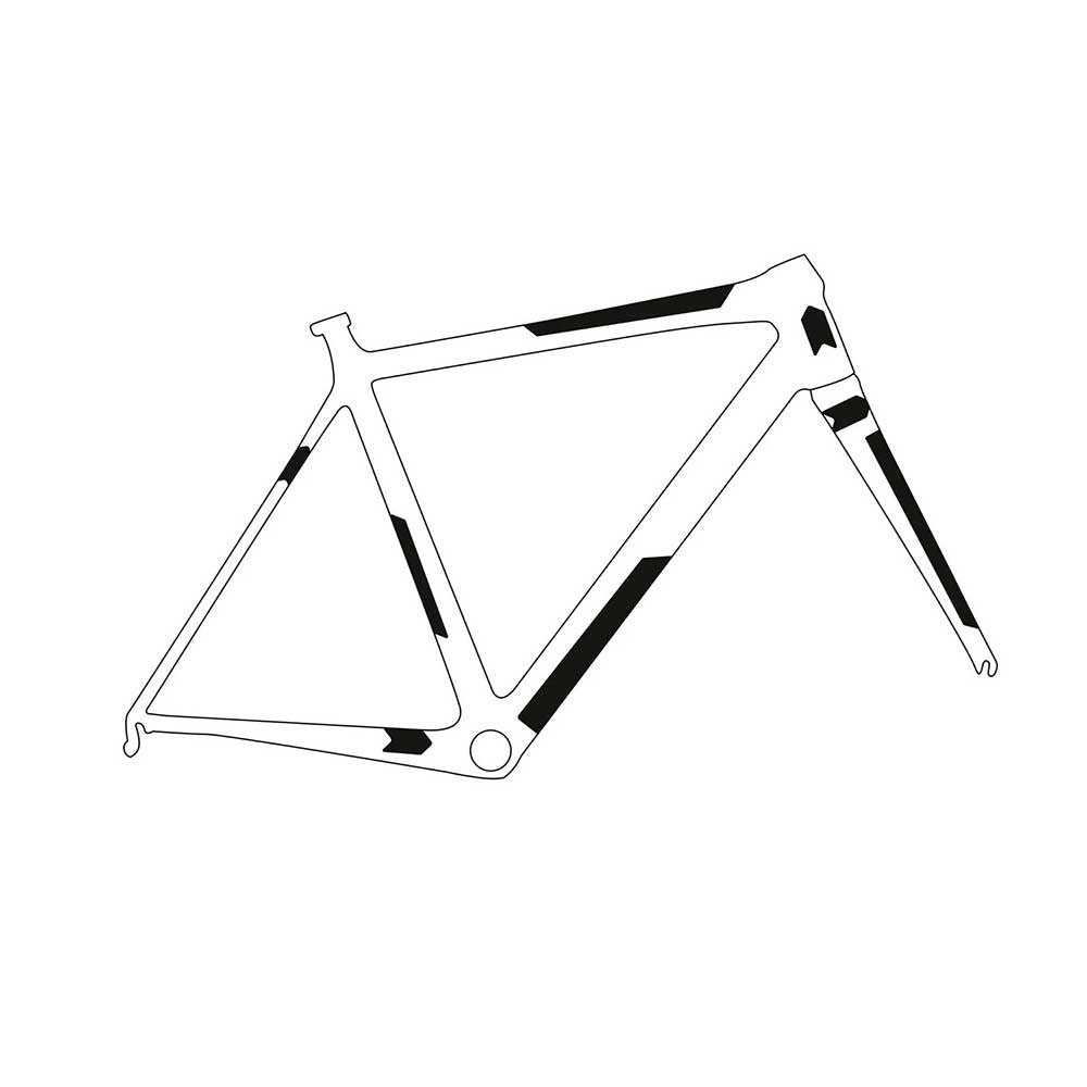 Selvklæbende stelbeskytter ALL MOUNTAIN STYLE EXTRA Gravel/ Road Silver/Transparent