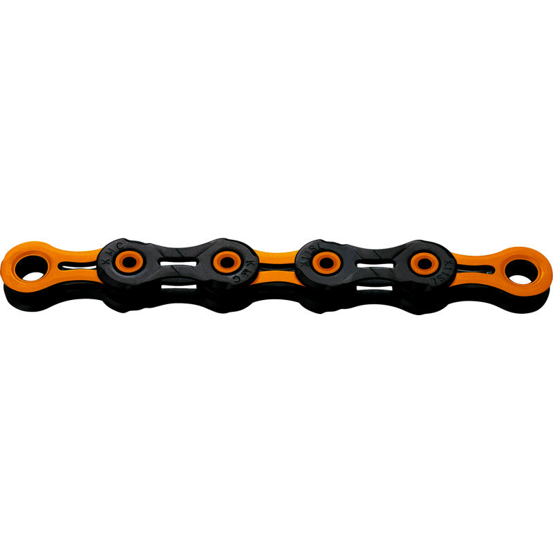 KMC DLC12 12V kæde sort/vokset orange