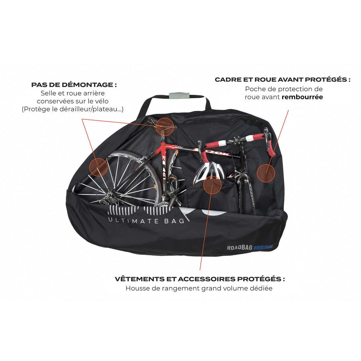 BUDS ROADBAG ORIGINAL cykelovertræk sort