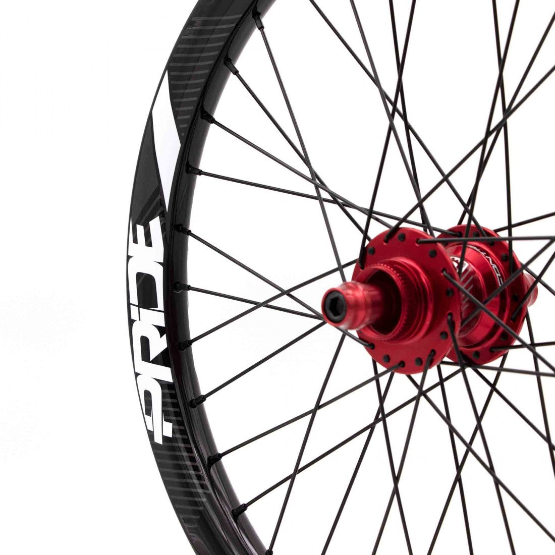 PRIDE 20" (406mm) Karbon Gravity Gloss Disc Pride Control Aksler 20/10mm Rødt Hjulpar
