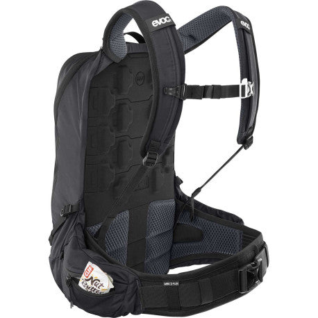 Rygsæk med rygskjold EVOC TRAIL PRO BLACKLINE 16 L Sort