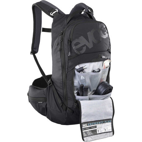 Rygsæk med rygskjold EVOC TRAIL PRO BLACKLINE 16 L Sort