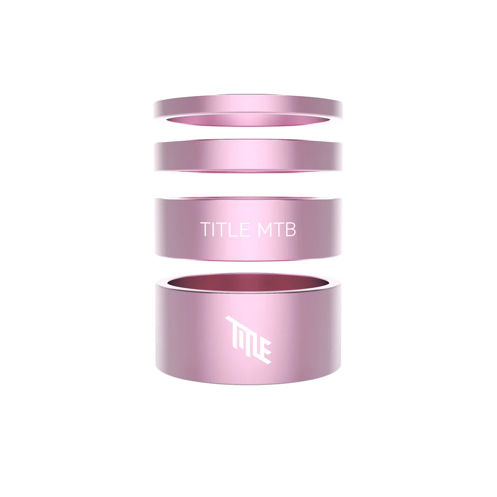 Styrfittings-afstandsring TITLE Aluminium 1-1/8" Pink