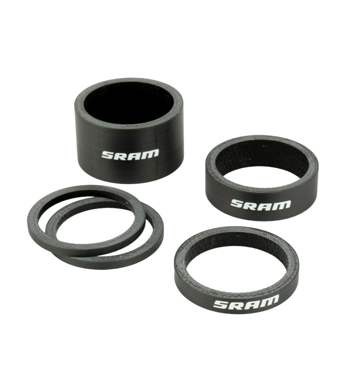 SRAM Carbon Headset Spacers Sort/Hvid