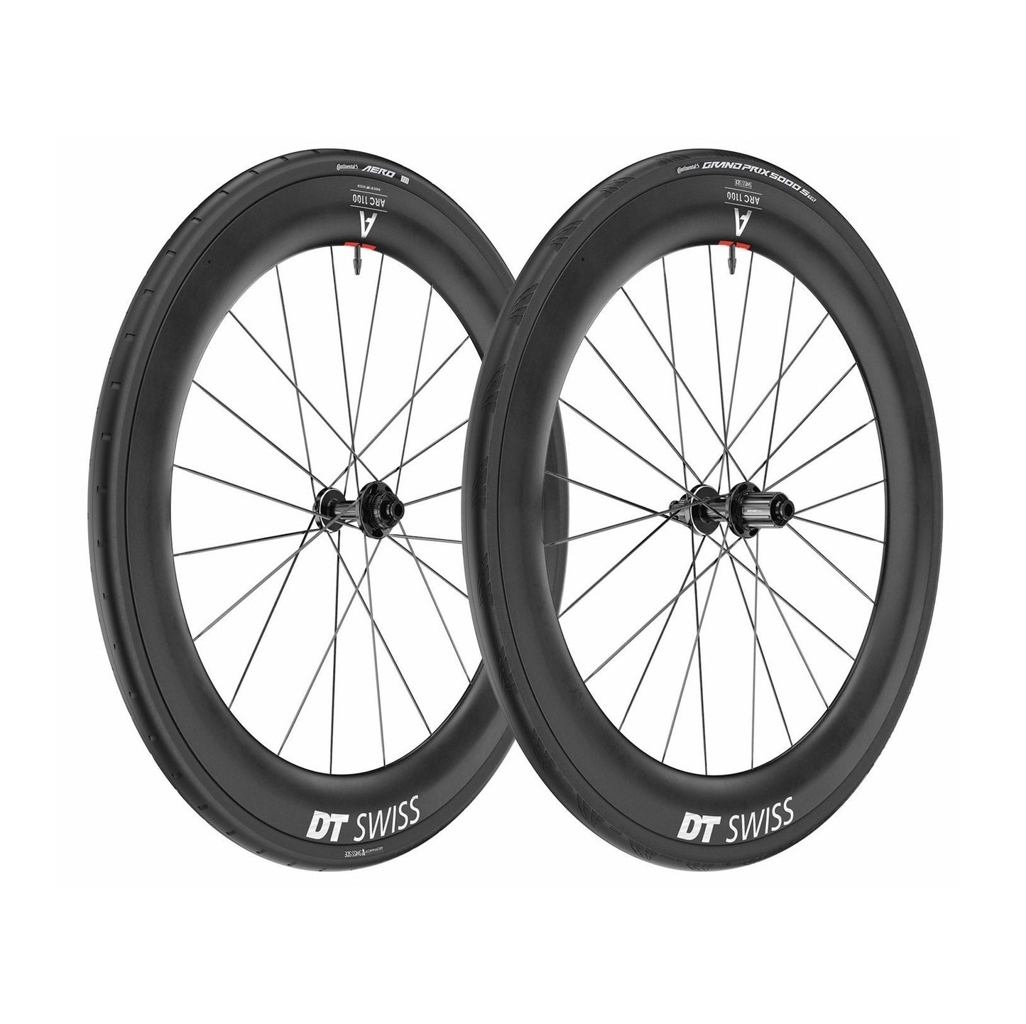 Pair of DT SWISS ARC 1100 DICUT WTS 55 Tubeless Ready Wheels (Center Lock)