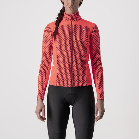 CASTELLI SFIDA 2 Langærmet dametrøje Pink/Bordeaux