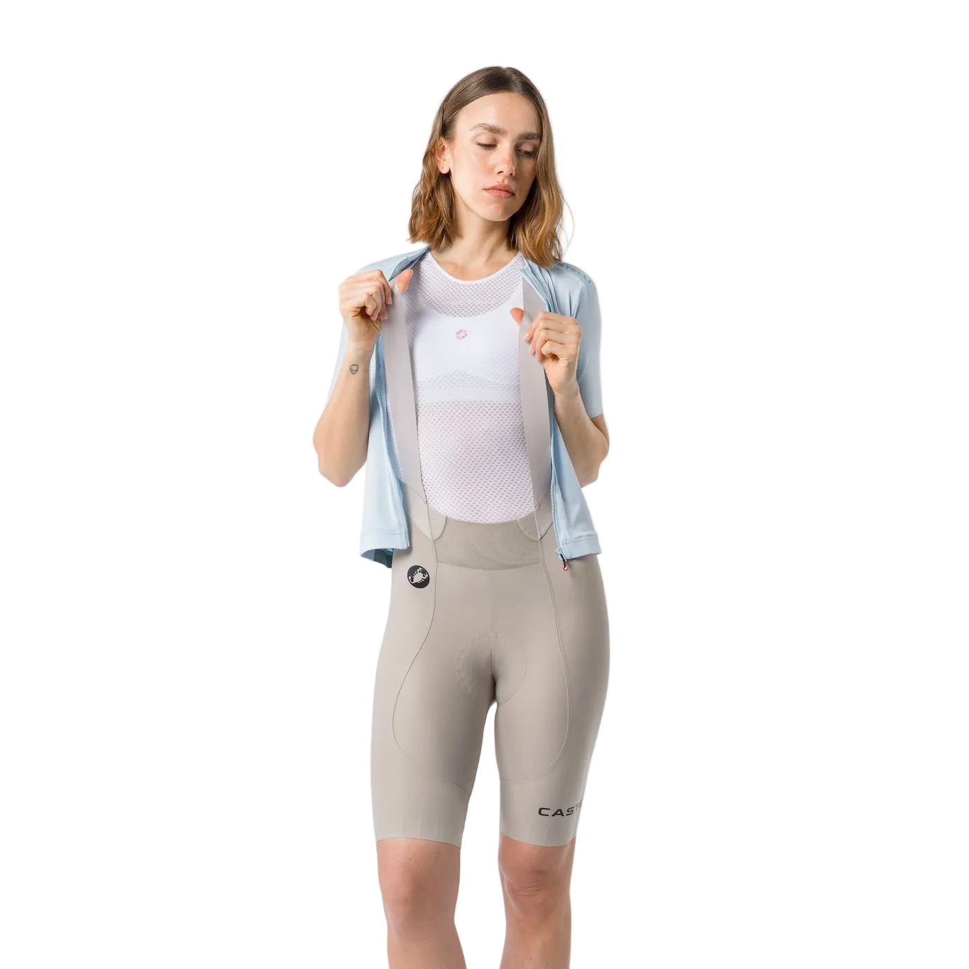 CASTELLI ESPRESSO 2 W DT Women's Clay Grey Bib Tight