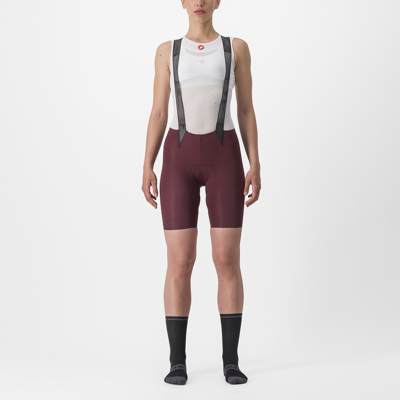 CASTELLI FREE AERO RC W Bib Tight til kvinder Bordeaux