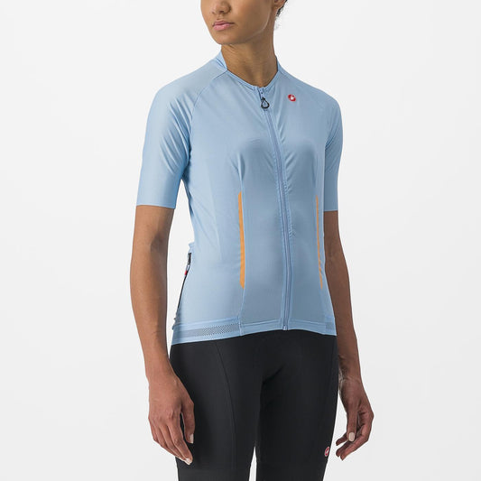 CASTELLI ENDURANCE kortærmet dametrøje blå/hvid