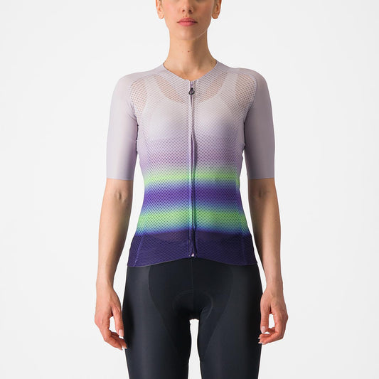 CASTELLI CLIMBER'S 4.0 W Kortærmet dametrøje Lilla/Grøn