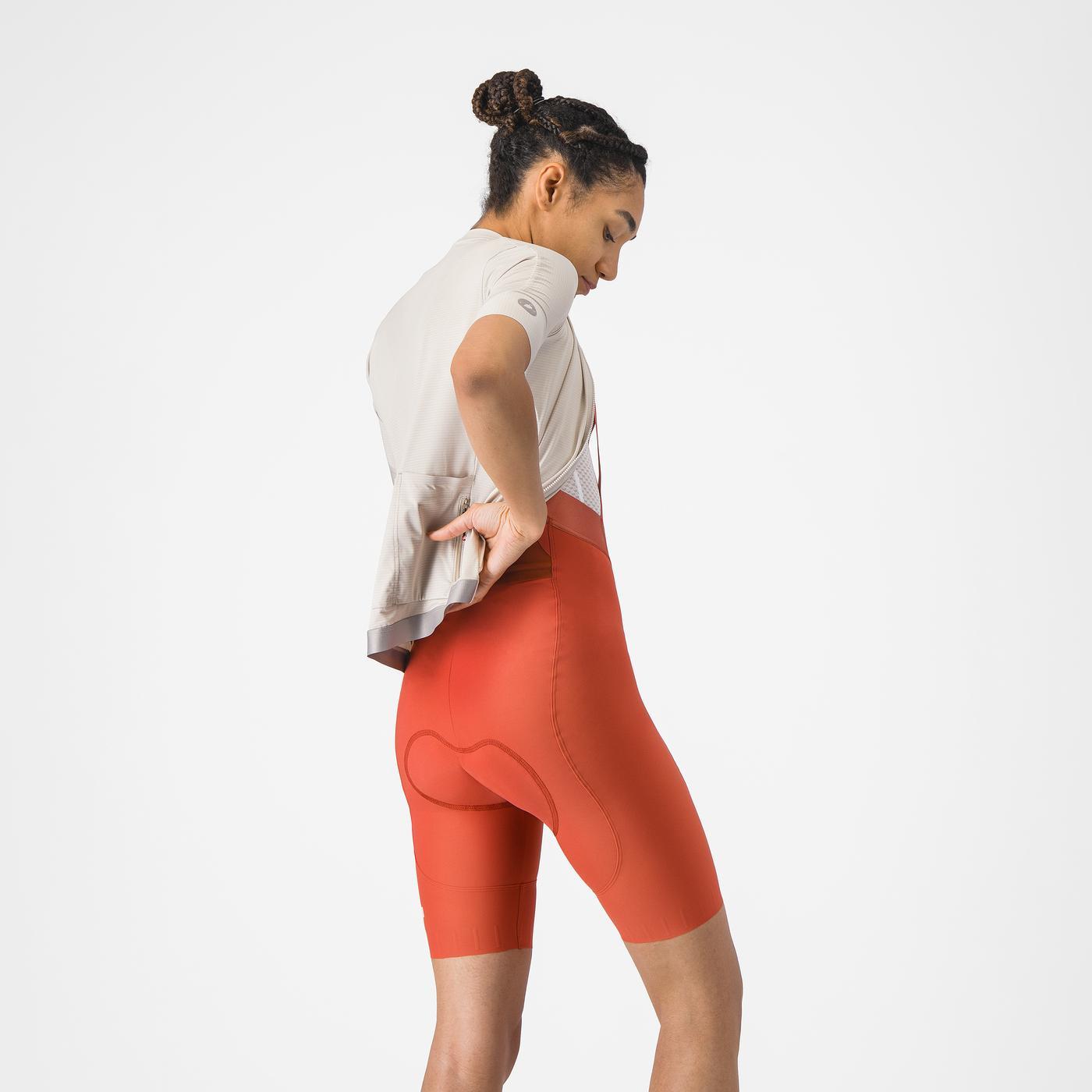 CASTELLI ESPRESSO 2 W DT Women's Paprika Bibshort with Straps