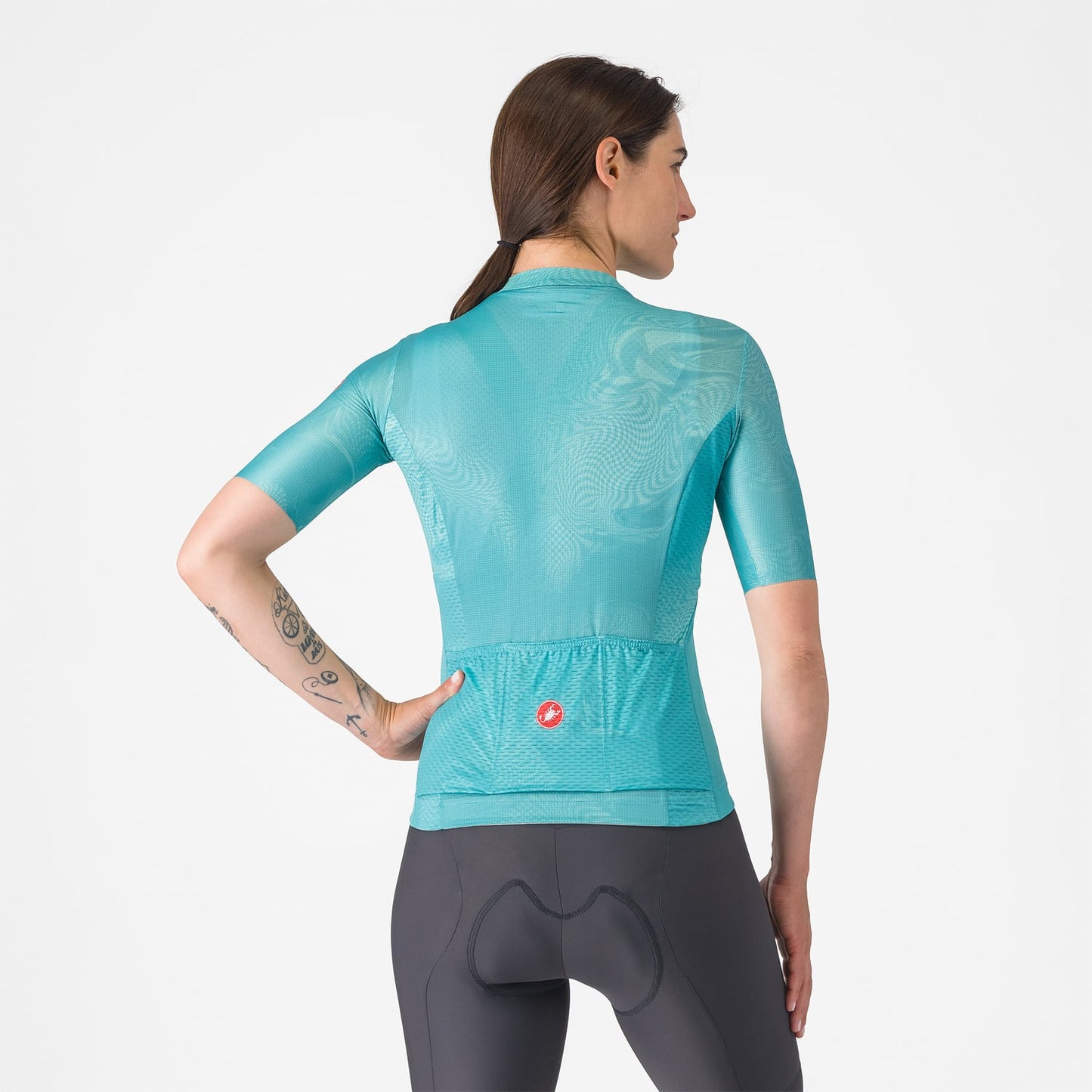 CASTELLI FANTASIA Kortærmet Jersey til kvinder Turkis