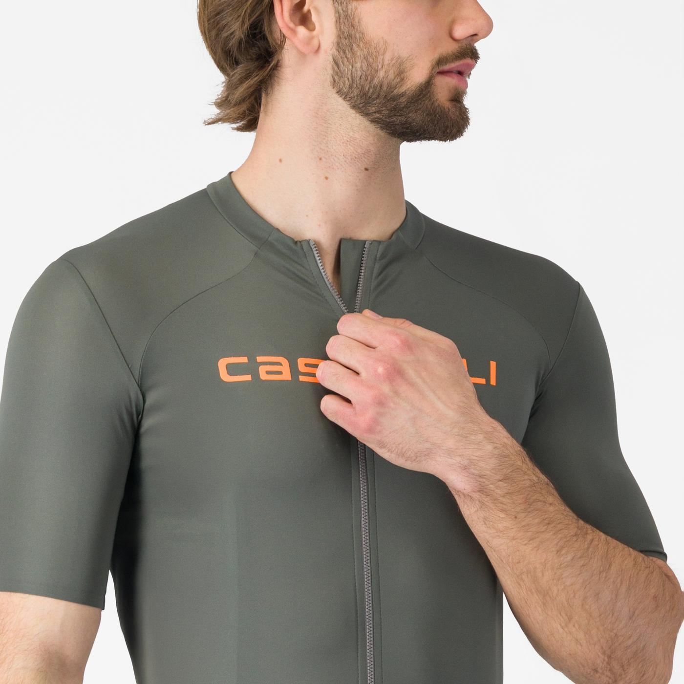 CASTELLI PROLOGO LITE Kortærmet Jersey Grå/Orange