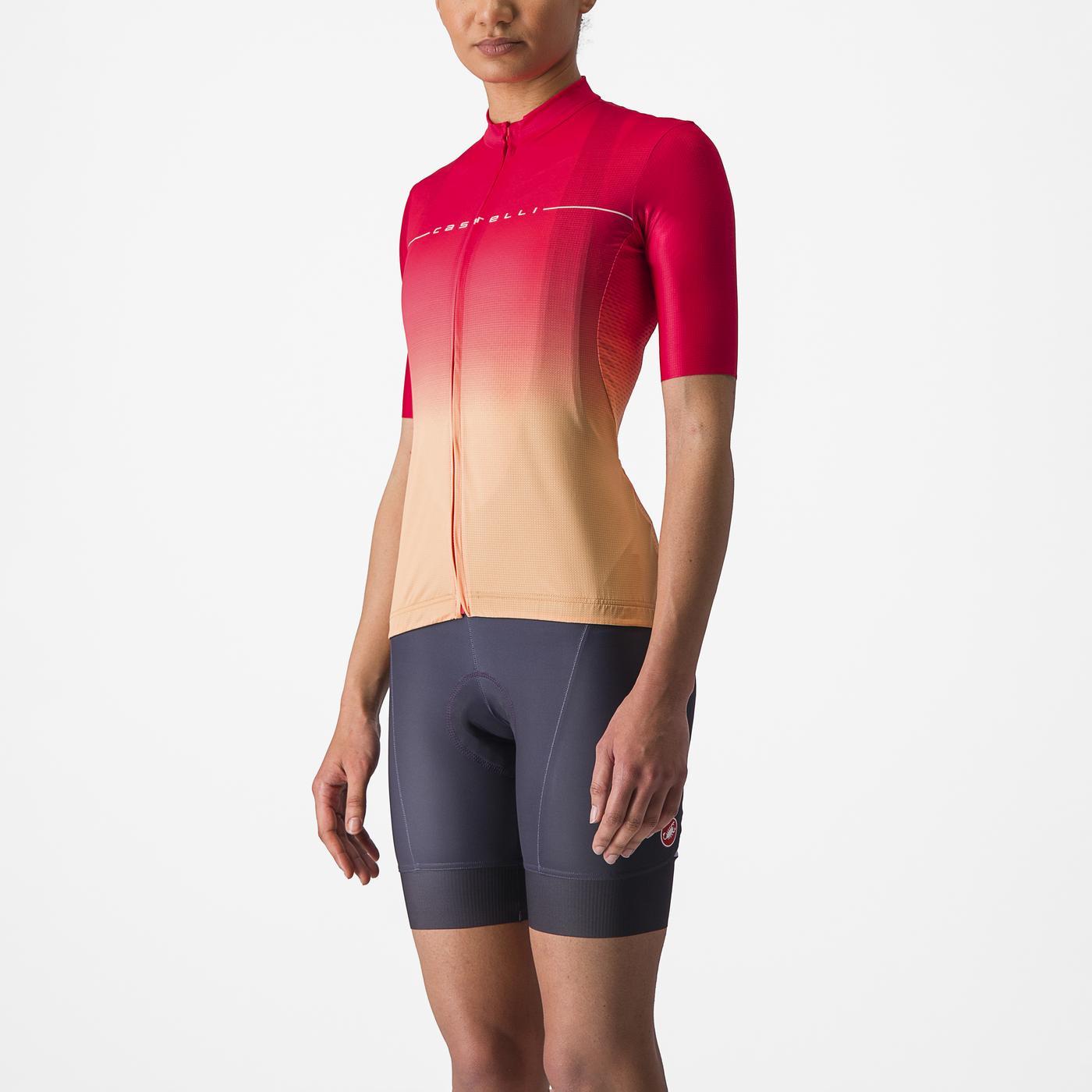 CASTELLI SALITA Kortærmet Jersey til kvinder Pink/Orange