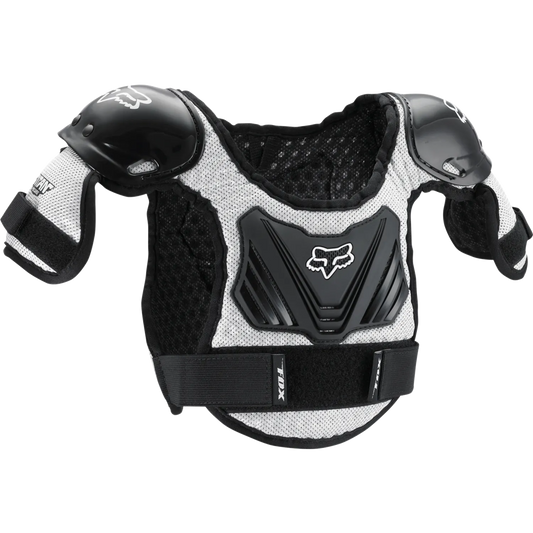 FOX PEEWEE TITAN ROOST Junior brystbeskytter sort/sølv