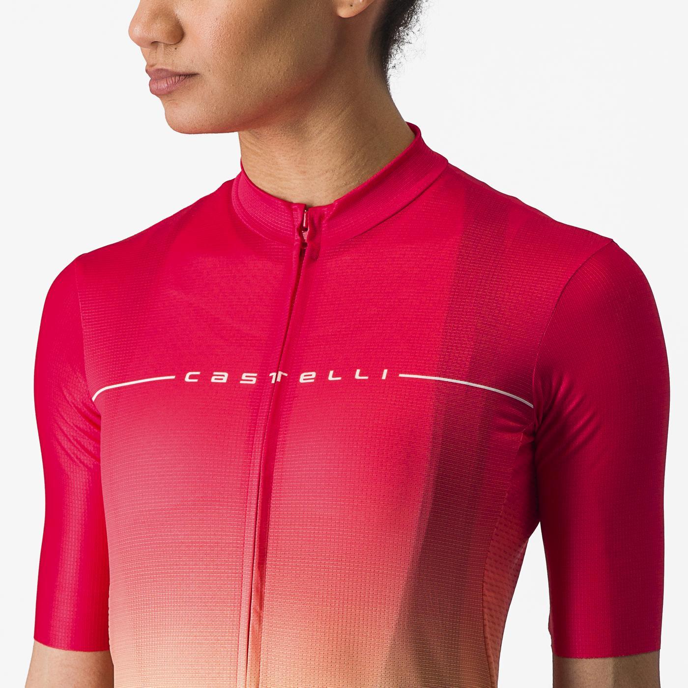 CASTELLI SALITA Kortærmet Jersey til kvinder Pink/Orange